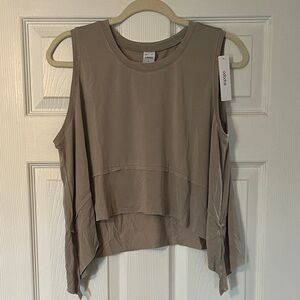 Women's Taupe Layered Tank Top